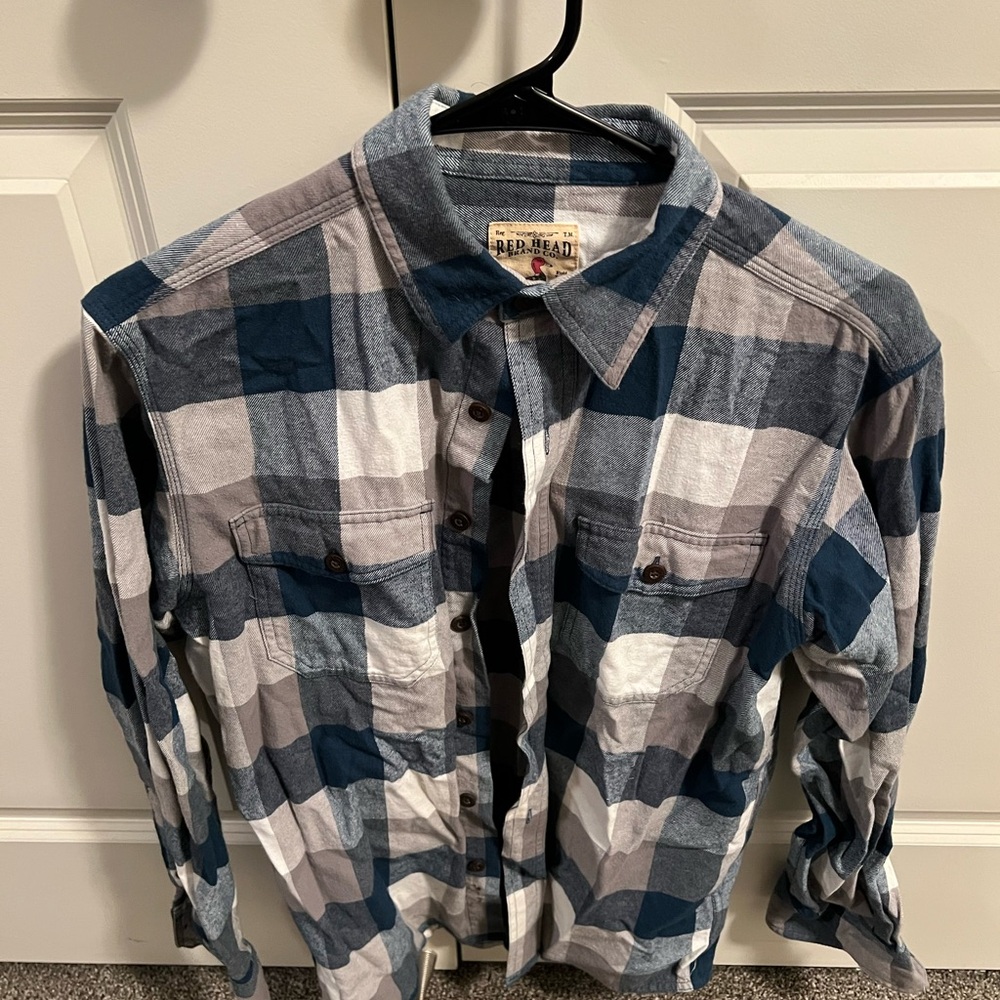 Men's Blue Plaid Shirt